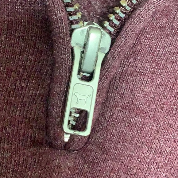 Pink Victoria’s Secret Burgundy 1/4 Zip Pullover Size XS - Picture 10 of 16